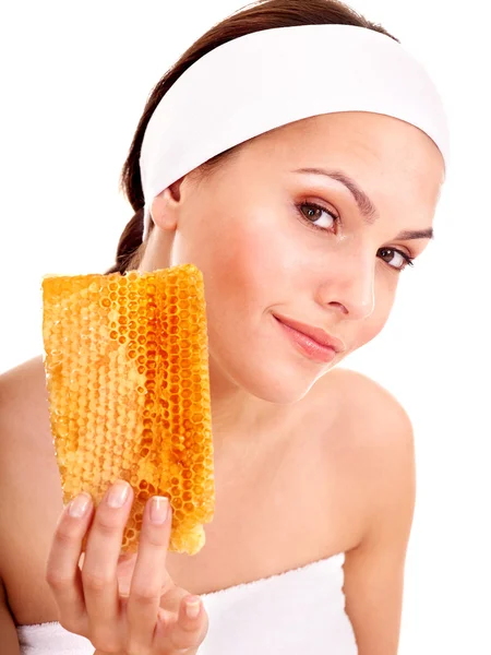 Masques naturels faits maison bio de miel . — Photo