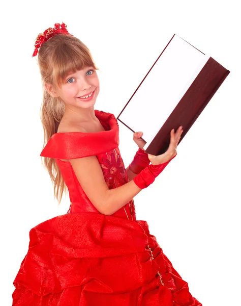 Kleines Mädchen liest Buch . — Stockfoto