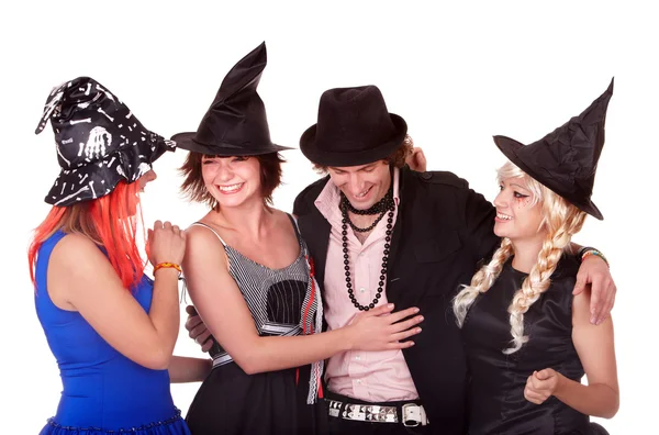 Group of in witch costume. Royalty Free Stock Photos