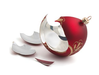 Broken Christmas ball clipart