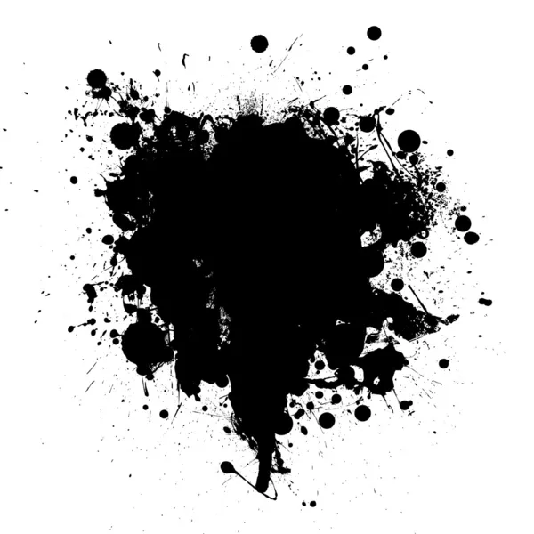 Salpicadura de tinta negra — Vector de stock