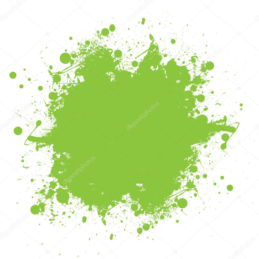 Green ink splatter