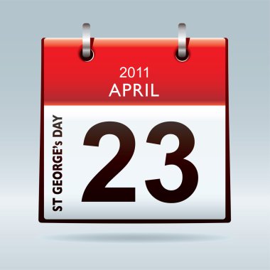 st Georges day calendar icon clipart