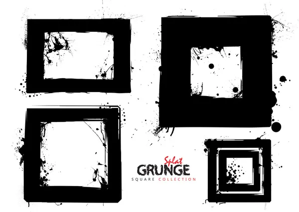 Grunge Square Kollektion — Stockvektor