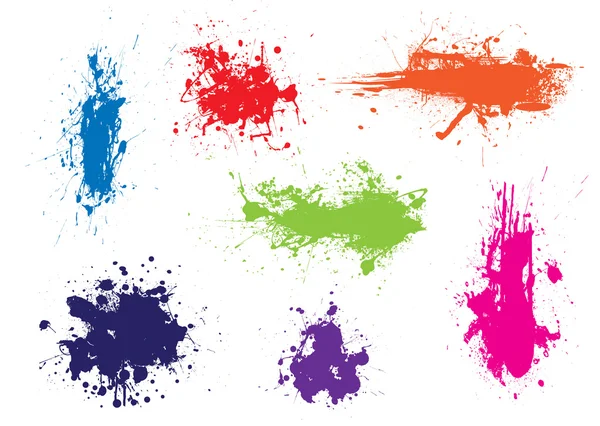Tinta splat grunge color — Vector de stock