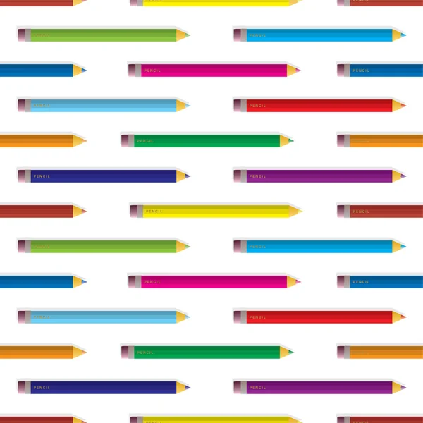 色の鉛筆の背景 — ストックベクタ