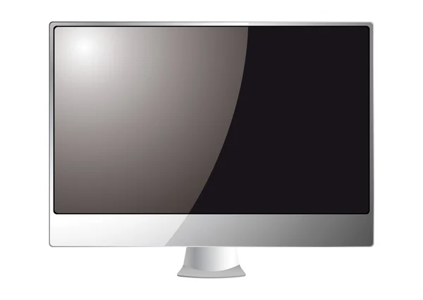 Monitor komputerowy srebrny — Wektor stockowy