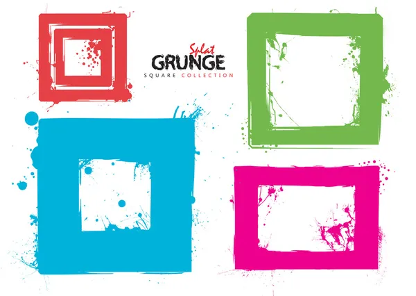 stock vector Grunge square collection ink