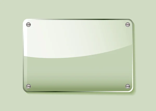 Etiqueta de nome de vidro verde —  Vetores de Stock