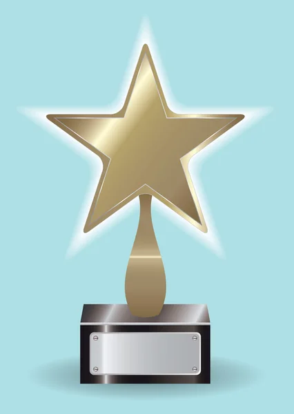 Bronze star Award ytophy — Stock Vector