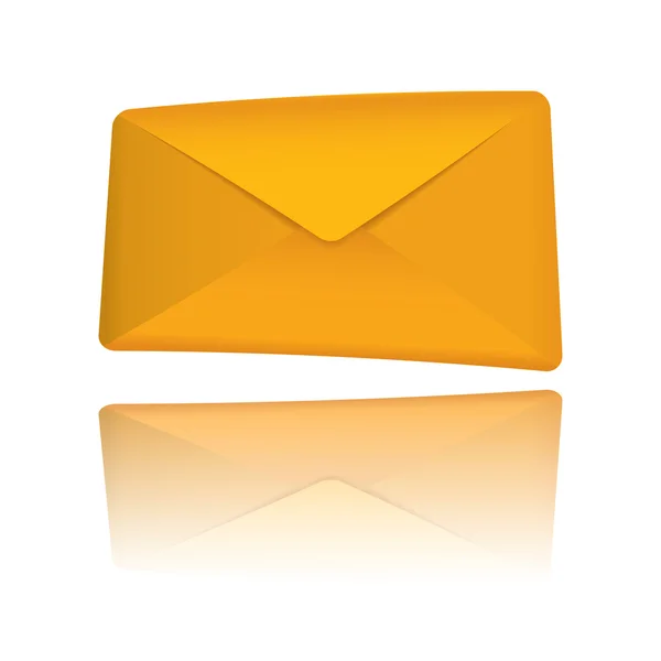 Orange enveloppe moderne — Image vectorielle