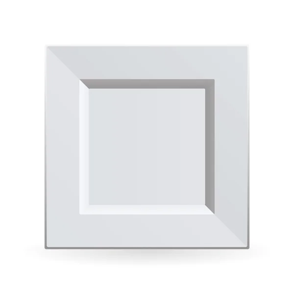 Quadratischer Porzellanteller — Stockvektor