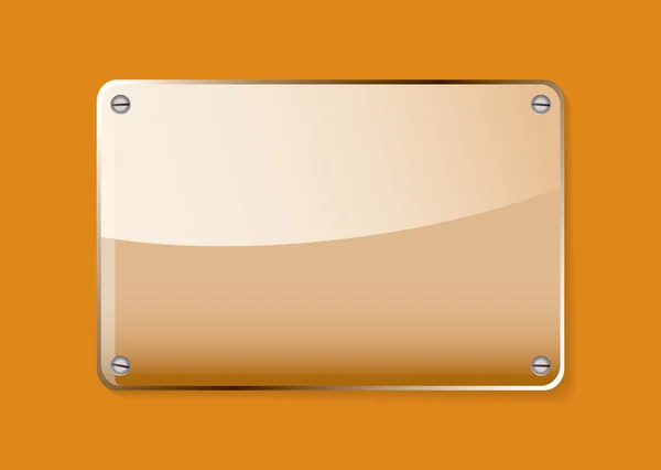 Étiquette nom verre orange — Image vectorielle
