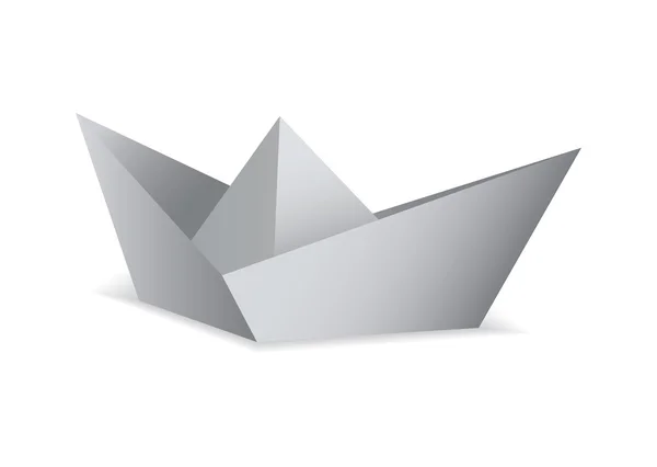 Origami barco de papel — Vetor de Stock