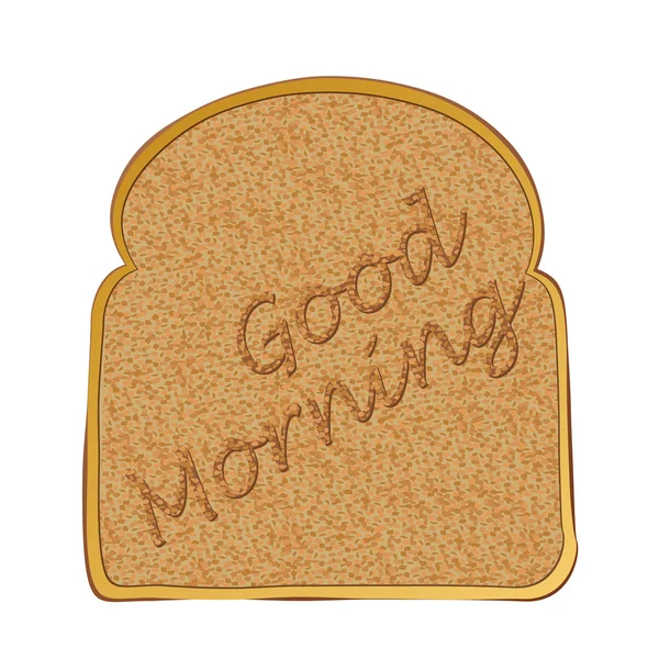 Slice of toast morning — Stock Vector