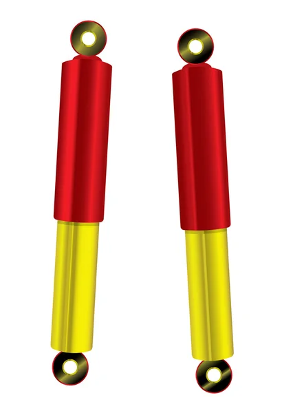 Amortisseur or rouge — Image vectorielle