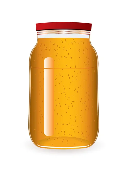 Frasco de compota marmelada — Vetor de Stock