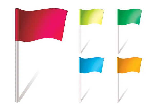Fladderende vlag, pictogram — Stockvector