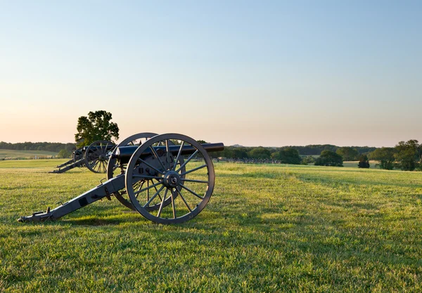 大炮在马纳萨斯战场 — 图库照片