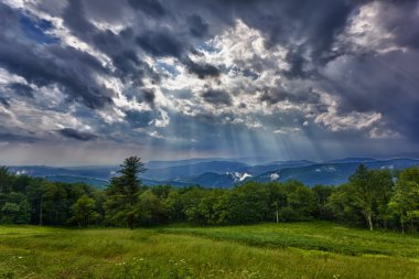 Storm over Blue Ridge Mountains clipart