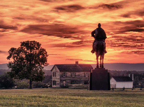 Stonewall Jackson на поле бою Manassas — стокове фото