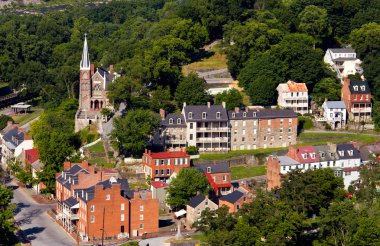 Aerial view Harpers Ferry national park clipart