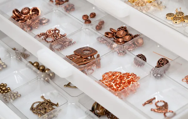 Gavetas de achados de jóias — Fotografia de Stock