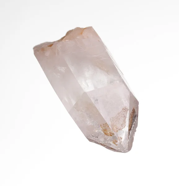 stock image Quartz crystal isolated on white