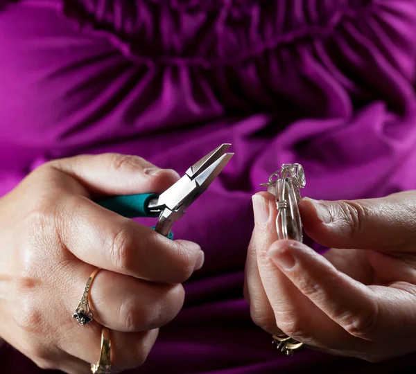 stock image Making home made jewelry