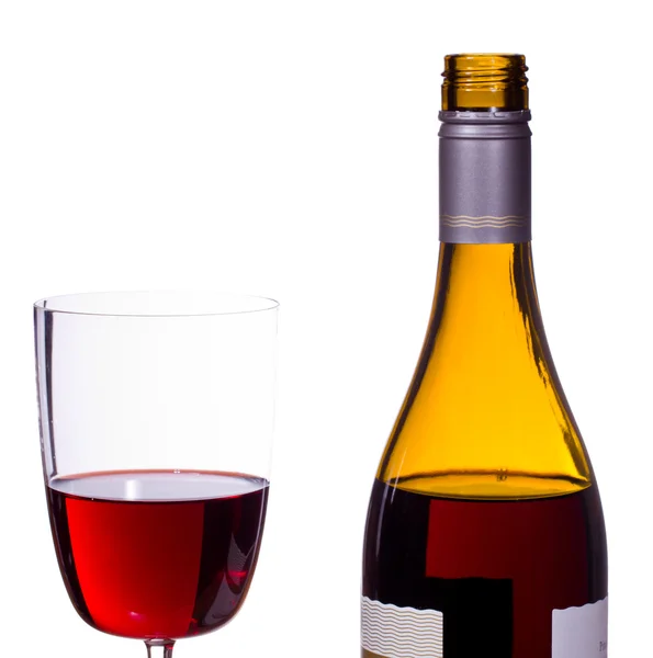 Red wine poured into glass — Stock Photo, Image