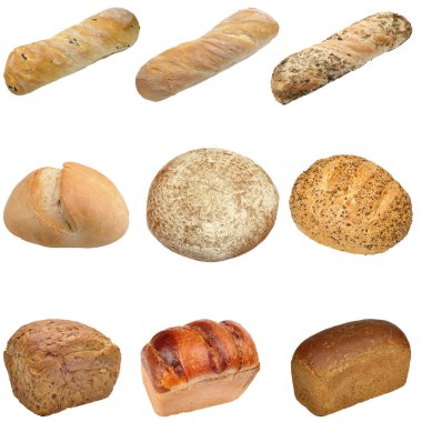Different types of bread clipart