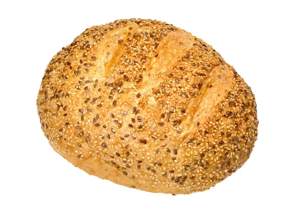 Bread with sesame seeds and flax — Stock Photo, Image