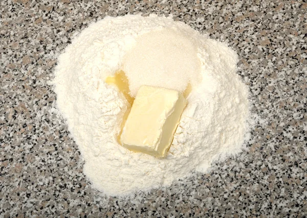 Dough cooking process — Stock Photo, Image