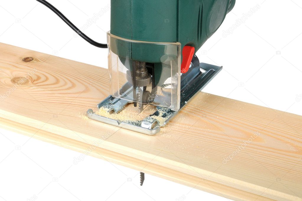 Sawing wood board electric jigsaw