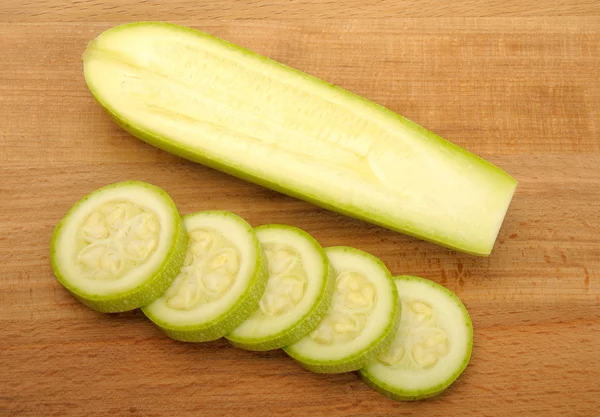 Fetta di zucchina verde — Foto Stock