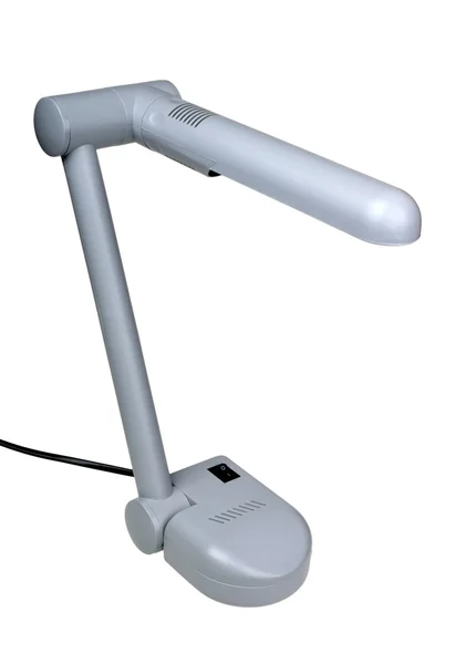 Šedá stolní lampa — Stock fotografie