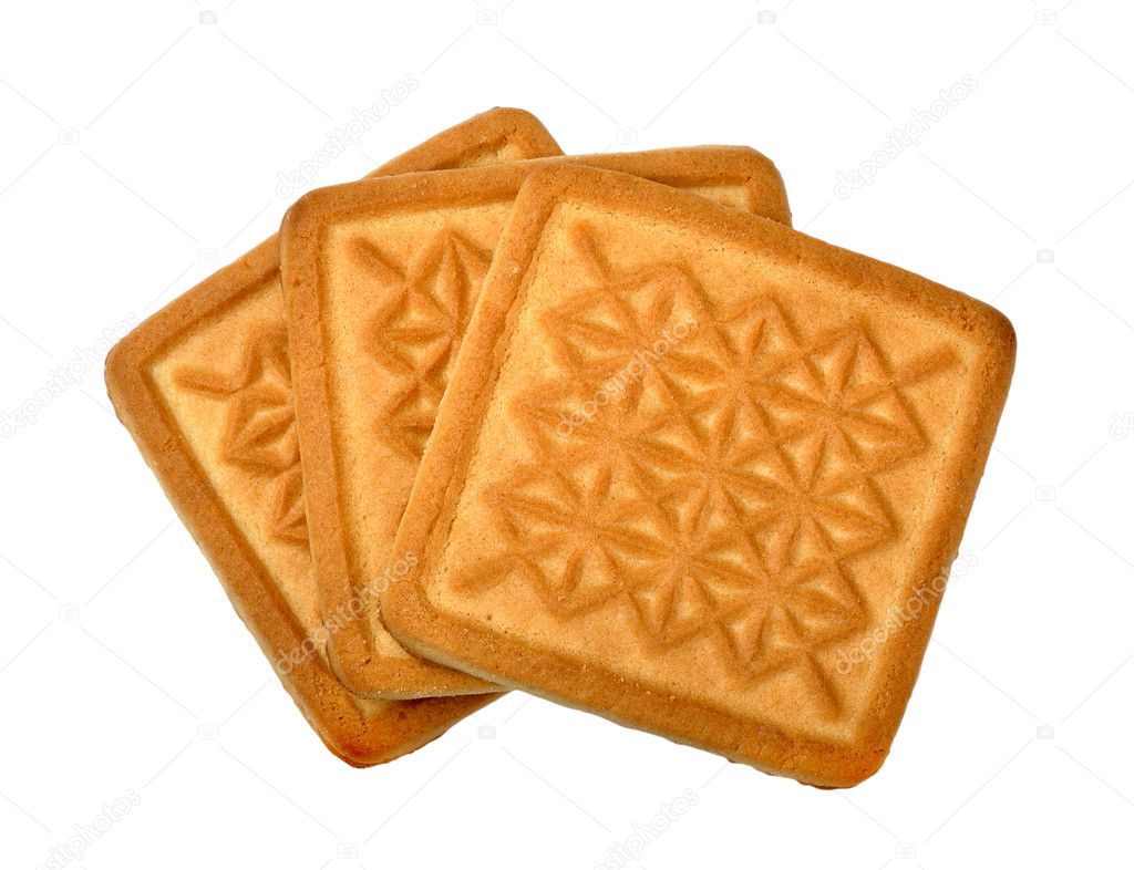Cookies on a white
