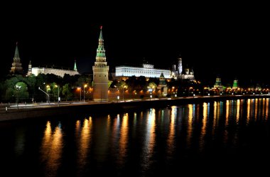 Gece Moskova Kremlin