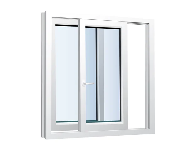 Vidros de plástico janela — Vetor de Stock