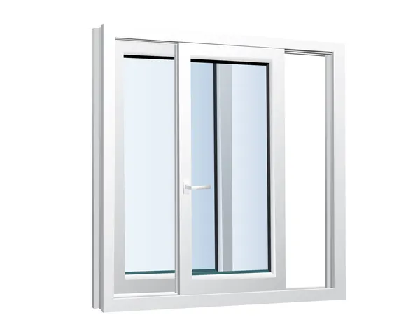 Kunststoffen glazen venster — Stockvector