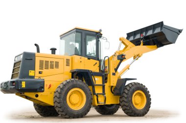 Wheel loader excavator isolated clipart