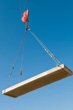 Construction hoisting works clipart