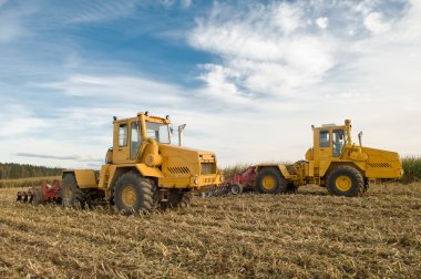 Agricultural field cultivation clipart