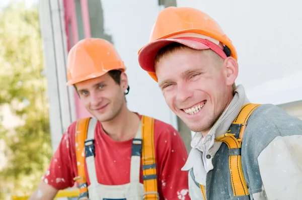 Two builder facade painters — Stock Photo, Image