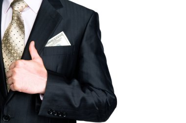 Businessman with thumb up clipart