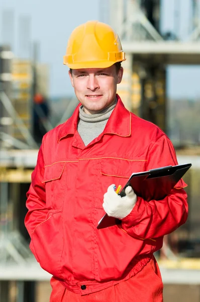 Builder inspector worker — Stock Photo, Image
