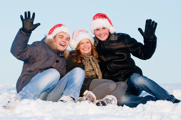 Smiling in winter — Stock Photo, Image