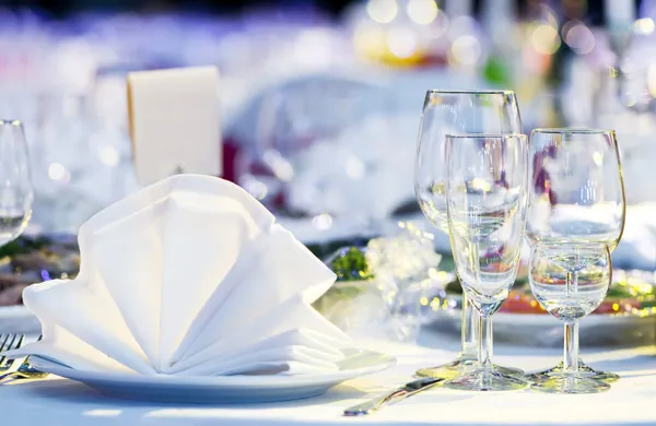 Close-up catering table set — Stock Photo, Image