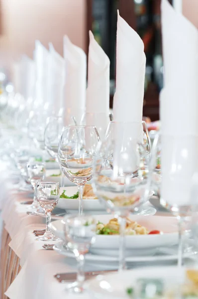 Close-up catering table set — Stock Photo, Image