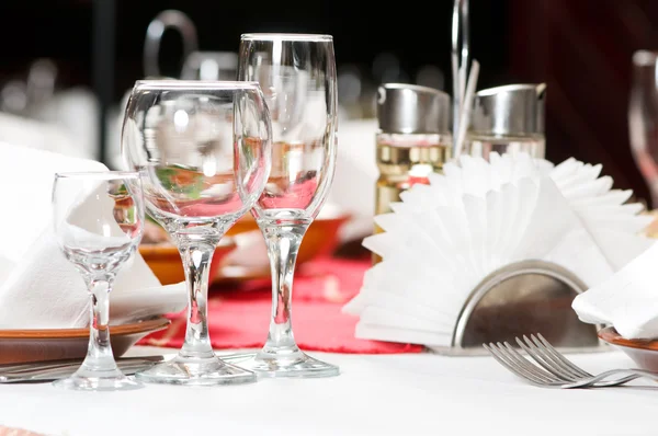 Närbild catering bord set — Stockfoto
